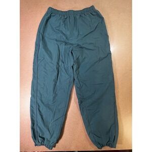 Vintage Perry Ellis America Active Teal Nylon Track Pants Joggers Size L